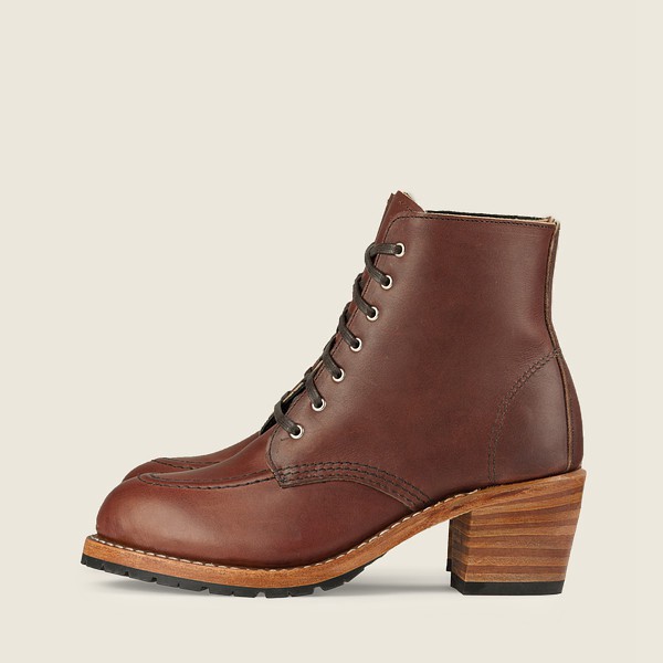 Botas Red Wing Heritage Mujer Marrom - Clara - Heeled Harness Cuero - 063-YUAHXN